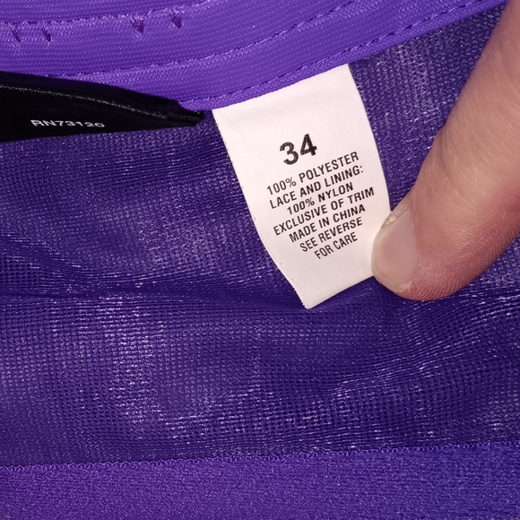 Frederick’s of Hollywood ~ Purple Satin Lace Strapless Corset – Size 34 - Picture 7 of 9